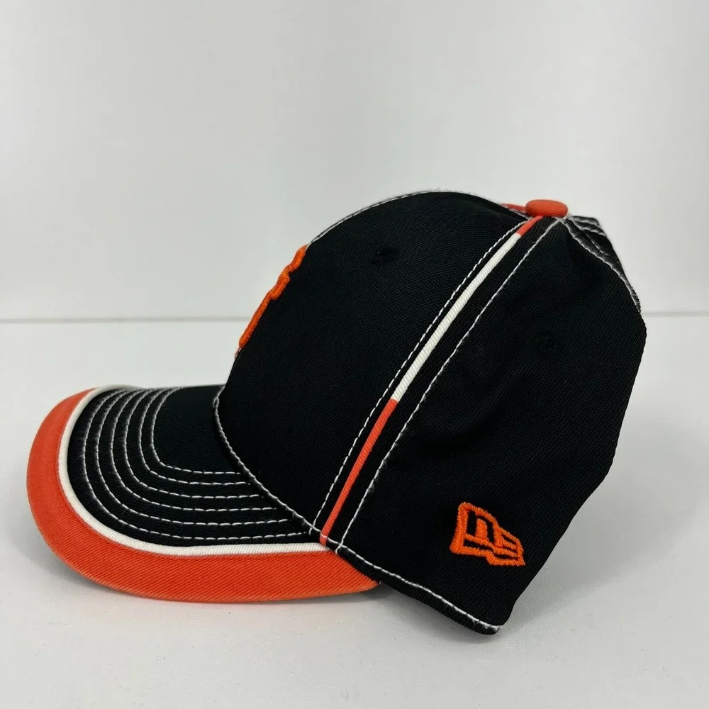 New Era San Francisco Giants 39THIRTY Hat Kids Black Orange MLB Baseball Cap